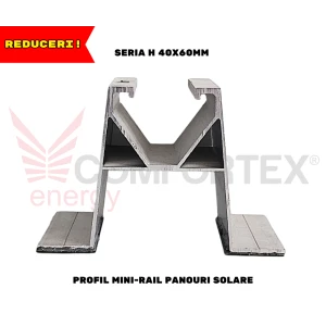 PROFIL MINI-RAIL SERIA H 40X60MM, PANOURI SOLARE 