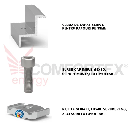 SET CLEMA CAPAT SERIA E, FIXARE PANOURI DE 35MM (N8H)