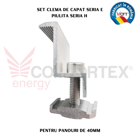 SET CLEMA CAPAT SERIA E, FIXARE PANOURI DE 40MM (N8H)