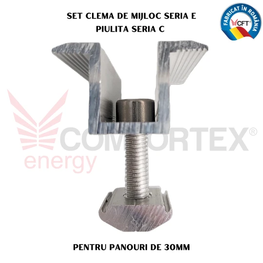 SET CLEMA MIJLOC SERIA E, FIXARE PANOURI DE 30MM (N8C)