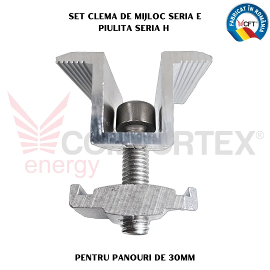 SET CLEMA MIJLOC SERIA E, FIXARE PANOURI DE 30MM (N8H)