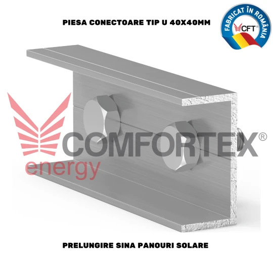 PRELUNGIRE SINA PANOURI SOLARE, TIP U 40X40MM
