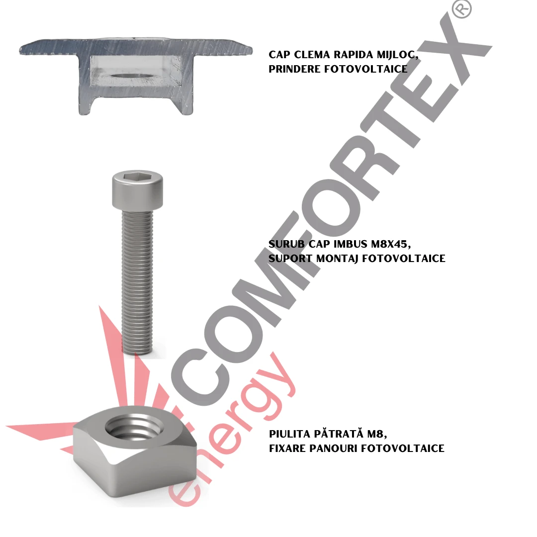 SET CLEMA RAPIDA MIJLOC 30-40MM PANOURI SOLARE