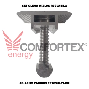 SET CLEMA MIJLOC REGLABILA 30-40MM PANOURI FOTOVOLTAICE 