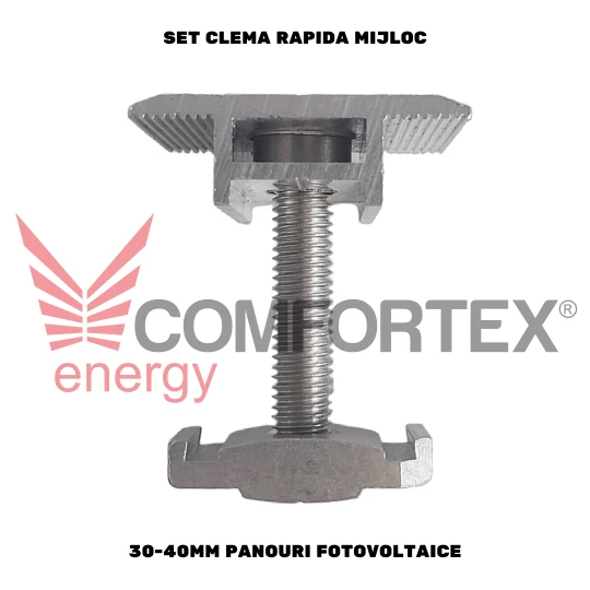 SET CLEMA RAPIDA MIJLOC 30-40MM PANOURI FOTOVOLTAICE 