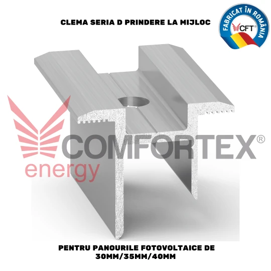 CLEMA PRINDERE LA MIJLOC SERIA D, PENTRU PANOURILE FOTOVOLTAICE