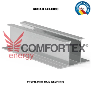 PROFIL MINI RAIL ALUMINIU SERIA C 40X40MM