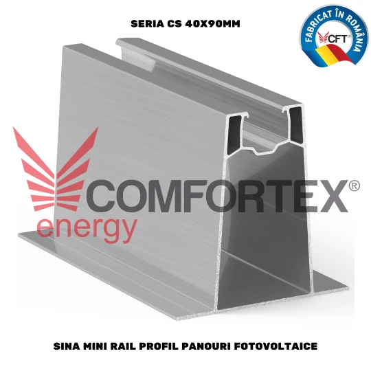 SINA MINI RAIL PROFIL PANOURI FOTOVOLTAICE SERIA CS 40X90MM