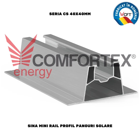 SINA MINI RAIL PROFIL PANOURI SOLARE SERIA CS, 40X40MM