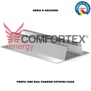 PROFIL MINI RAIL SERIA H 40X25MM, PANOURI FOTOVOLTAICE