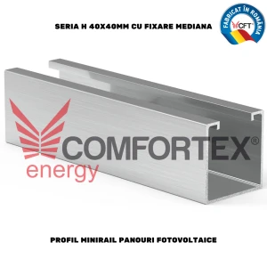 PROFIL MINIRAIL SERIA H 40X40MM PANOURI FOTOVOLTAICE, FIX. MEDIAN