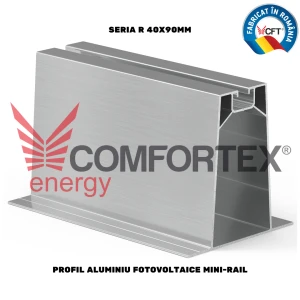 PROFIL MINI-RAIL ALUMINIU FOTOVOLTAICE, SERIA R 40X90MM