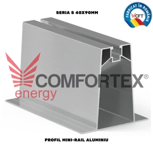 PROFIL MINI-RAIL ALUMINIU, SERIA S 40X90MM