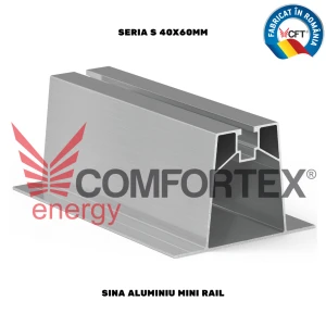 SINA ALUMINIU MINI RAIL, SERIA S 40X60MM