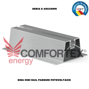 SINA MINI RAIL PANOURI FOTOVOLTAICE, SERIA S 40X40MM