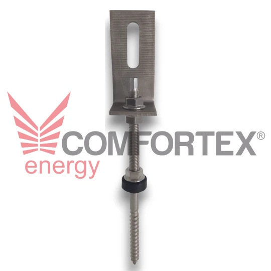 KIT SURUB TIP ANCORA M10 + ADAPTOR L INOX, PRINDERE FOTOVOLTAICE