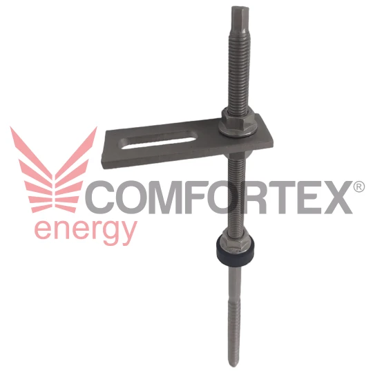 KIT SURUB TIP ANCORA M10 + ADAPTOR P INOX, PRINDERE FOTOVOLTAICE