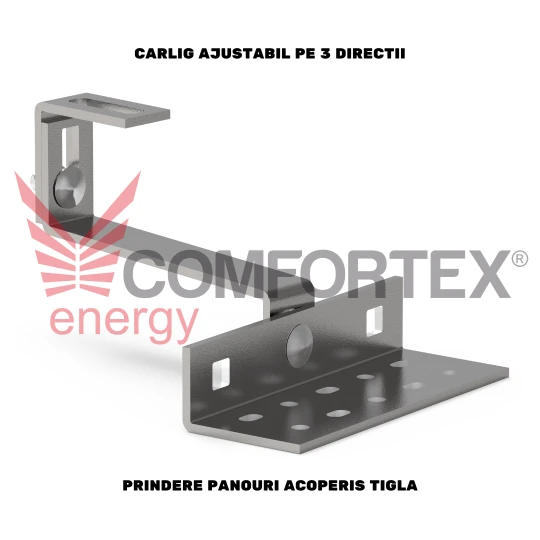 PRINDERE PANOURI ACOPERIS TIGLA, CARLIG AJUSTABIL PE 3 DIRECTII
