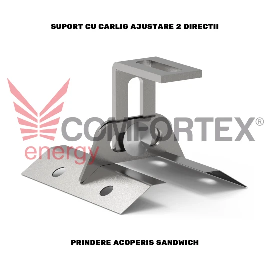 SUPORT CU CARLIG, PRINDERE ACOPERIS SANDWICH, AJUSTARE 2 DIRECTII