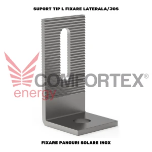 SUPORT FIXARE PANOURI SOLARE, TIP L FIX. LATERALA/JOS INOX 