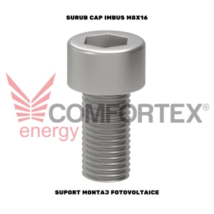 SURUB CAP IMBUS M8X16, SUPORT MONTAJ FOTOVOLTAICE