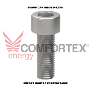 SURUB CAP IMBUS M8X30, SUPORT MONTAJ FOTOVOLTAICE