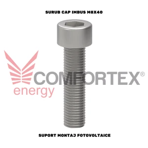 SURUB CAP IMBUS M8X40, SUPORT MONTAJ FOTOVOLTAICE