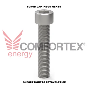 SURUB CAP IMBUS M8X45, SUPORT MONTAJ FOTOVOLTAICE