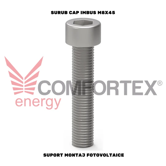SURUB CAP IMBUS M8X45, SUPORT MONTAJ FOTOVOLTAICE